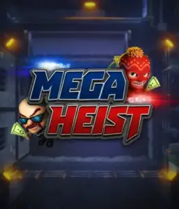 Step into the exciting world of the Mega Heist game by Relax Gaming, showcasing mischievous characters ready to undertake a bank heist. This graphic captures the intensity of the heist with its striking logo and an ominous vault backdrop. Perfect for fans of heist movies, delivering a captivating gaming experience. 