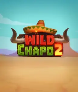 Experience the colorful Mexican desert with the Wild Chapo 2 game by Relax Gaming, featuring a whimsical bull wearing a sombrero set against a serene desert backdrop. This image portrays the charm and humor of the game, perfect for those who love culturally inspired slots, delivering a captivating gaming experience.